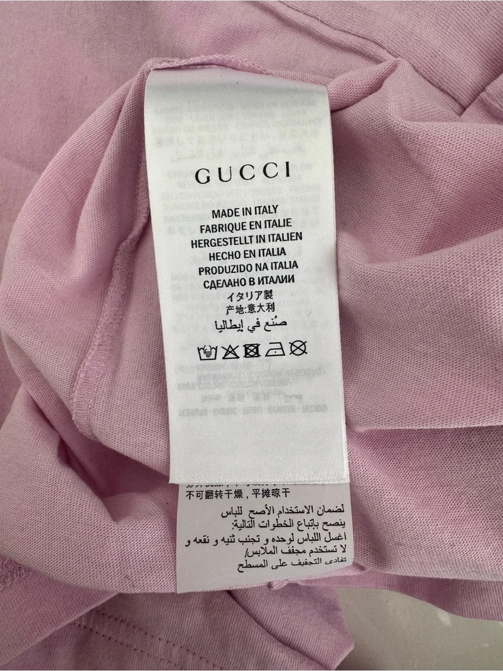 Gucci Pink Cotton Tee